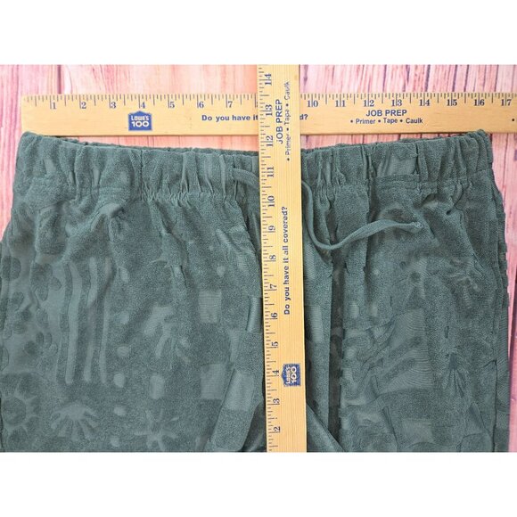 Negative Space Mens XL Terrycloth Green Patterned Lounge Shorts - Picture 5 of 6